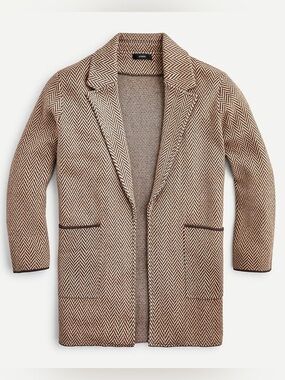 J. Crew Sophie Sweater Blazer Chevron